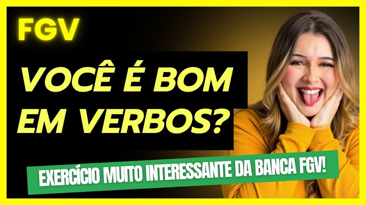Thumbnail: Você é bom em VERBOS? - Professora Pamba