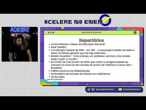 Thumbnail da aula: Eixo temático Educação - Acelere no Enem