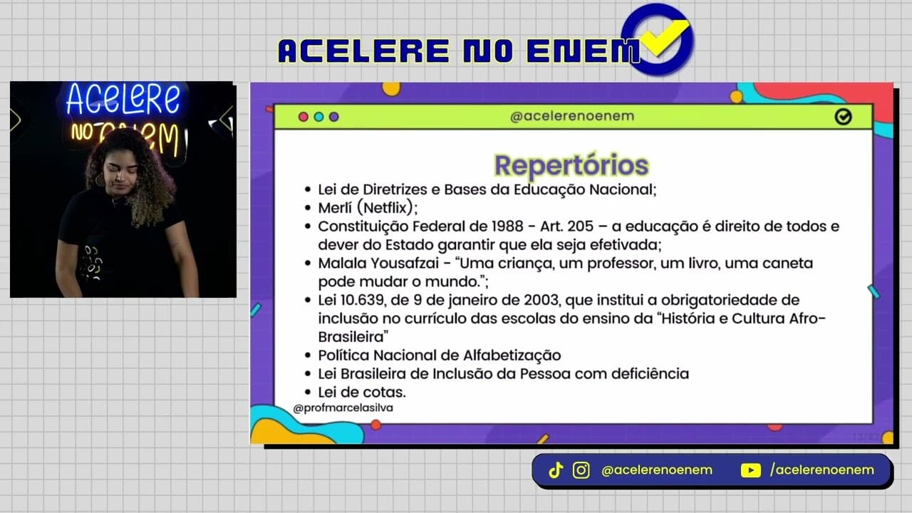 Thumbnail: Eixo temático Educação - Acelere no Enem