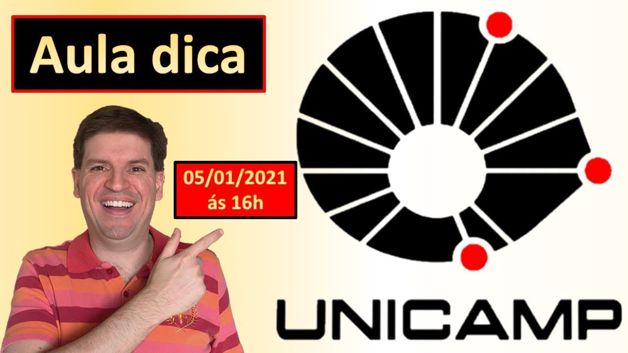 Thumbnail: 🎯Aula dica Unicamp