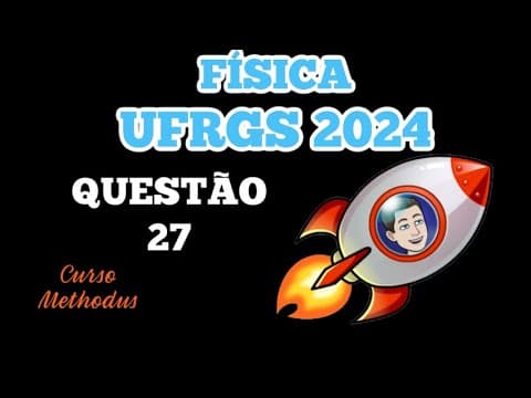 Thumbnail da aula: 27 de 2024 da prova de física da UFRGS - O gráfico abaixo mostra a variação temporal do fluxo