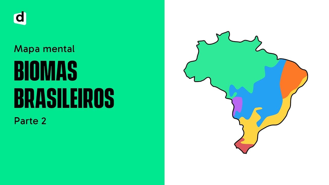 Thumbnail: BIOMAS BRASILEIROS - Parte 2 | GEOGRAFIA | Mapa Mental | Quer Que Desenhe