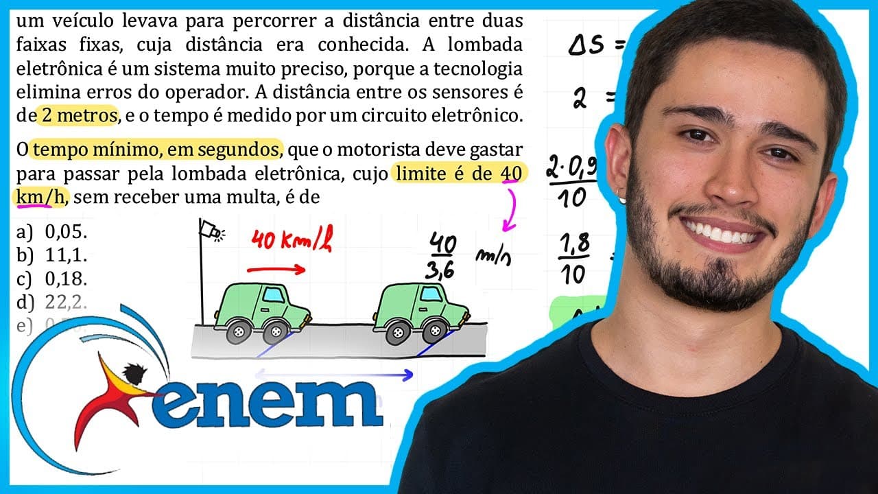 Thumbnail: ENEM 2013 PPL - Antes das lombadas eletrônicas, eram pintadas faixas nas ruas para controle da veloc