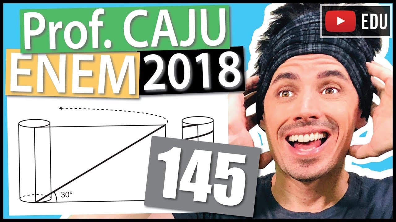 Thumbnail: [ENEM 2018] 145 📓 Trigonometria Para decorar um cilindro circular reto será usada uma faixa
