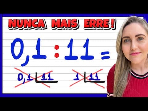 Thumbnail da aula: APRENDA COMO FAZER DIVISÃO! DIVISÃO PARA INICIANTES! EXPLICAÇÃO PARA APRENDER MATEMÁTICA AGORA!