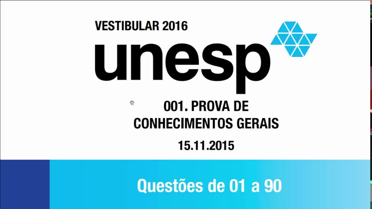 Thumbnail: Vestibular UNESP 2016