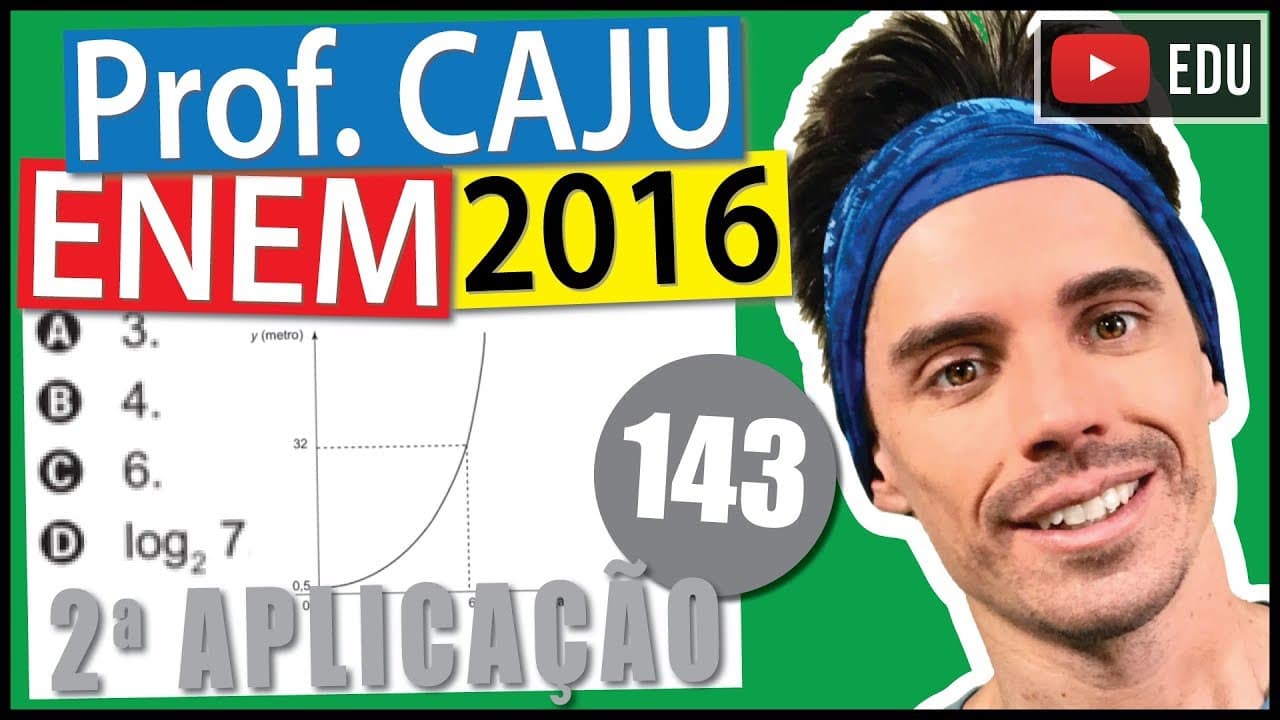 Thumbnail: [ENEM 2016 2Ap] 143 📓 FUNÇÃO EXPONENCIAL Admita que um tipo de eucalipto tenha expectativa de