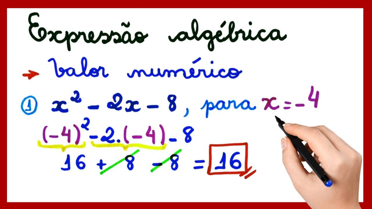 Thumbnail: VALOR NUMÉRICO de EXPRESSÃO ALGÉBRICA.DUVIDO vc não APRENDER!!!!