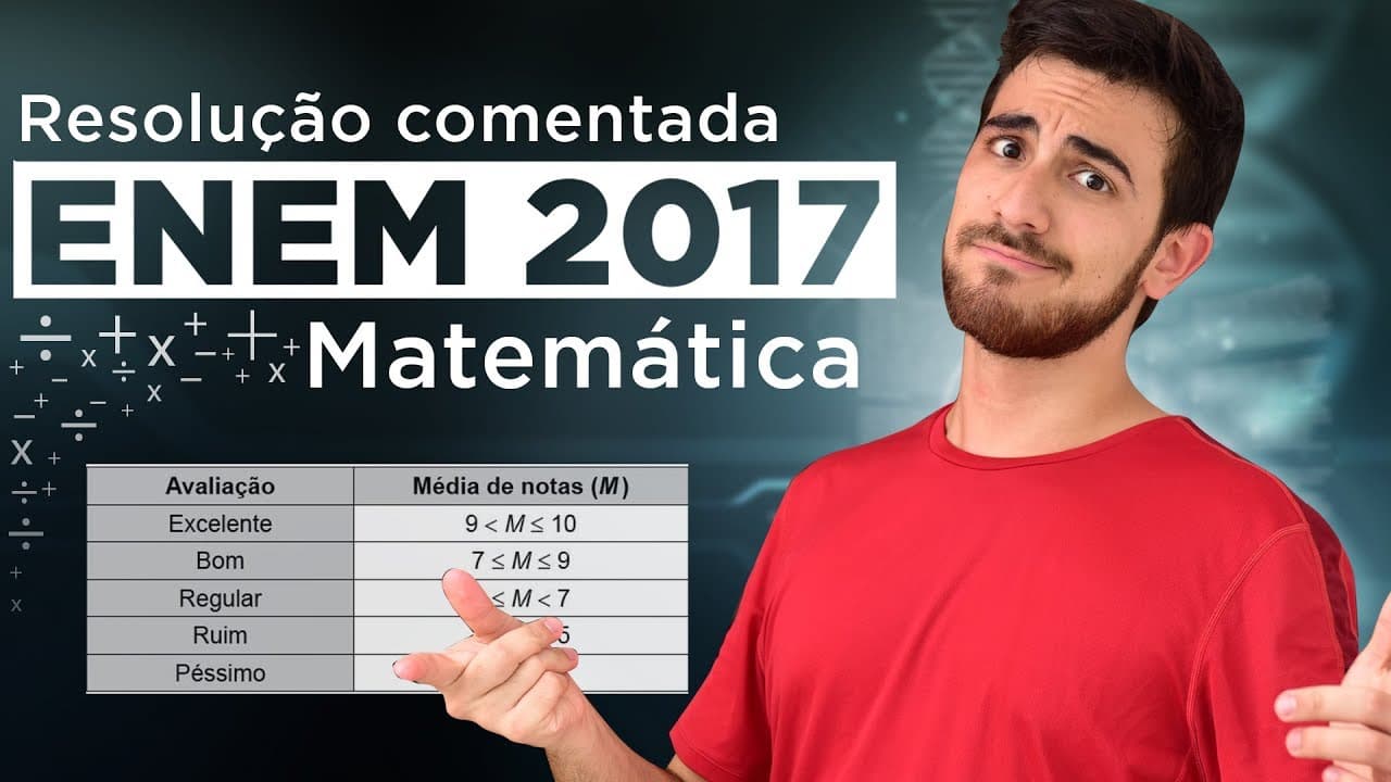 Thumbnail: Resolução do ENEM 2017 (Matemática) - Cálculo de Média Ponderada | Questão 16/45