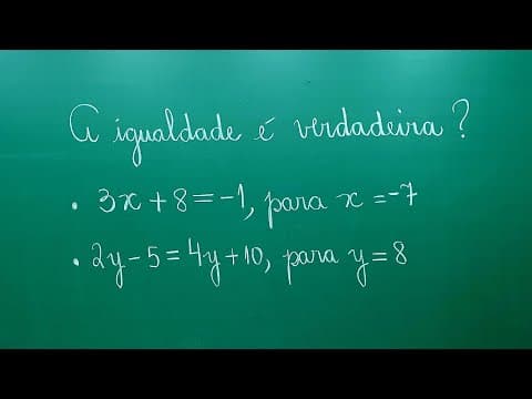 Thumbnail da aula: IGUALDADE - VERDADEIRA OU FALSA ? Professora Angela Matemática