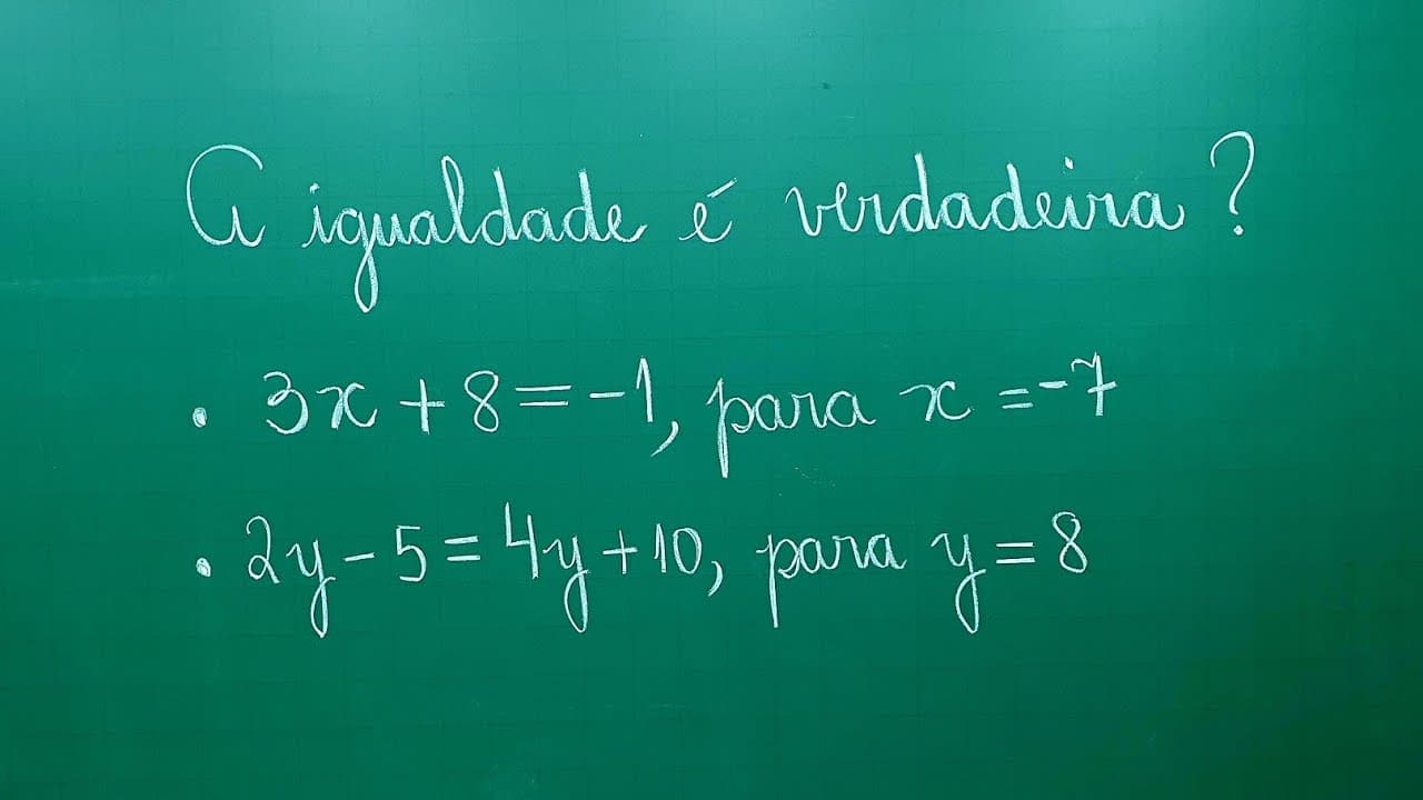 Thumbnail: IGUALDADE - VERDADEIRA OU FALSA ? Professora Angela Matemática