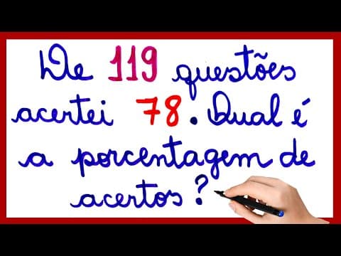 Thumbnail da aula: VAMOS RESOLVER PORCENTAGEM???