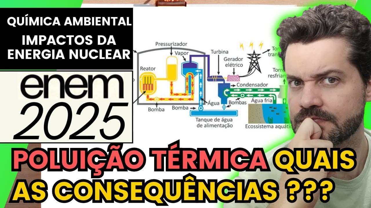 Thumbnail: ✏️ENEM 2025 | As usinas termonucleares são aquelas que produzem energia elétrica a partir da geração