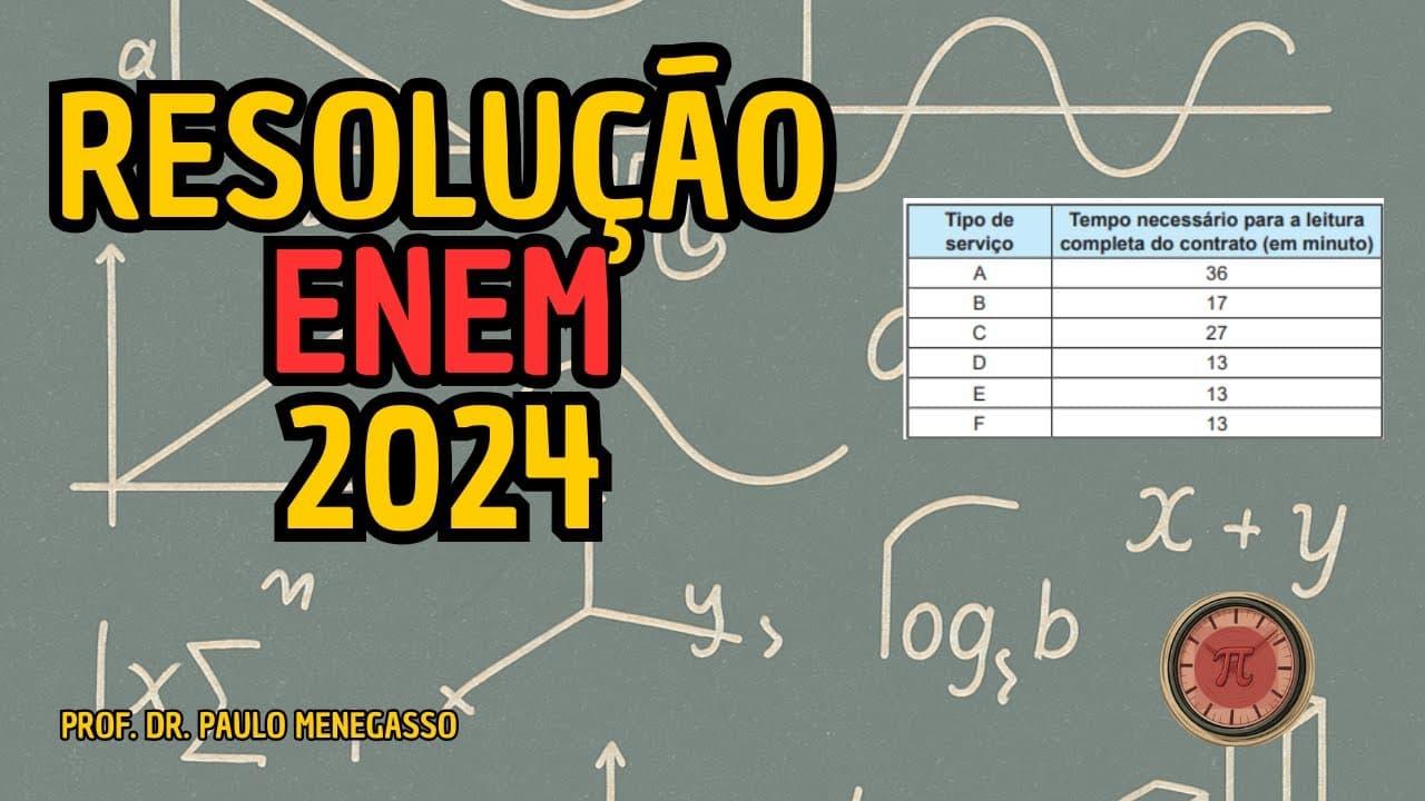 Thumbnail: Resolução ENEM 2024 - Prova Verde - Exercicio 136