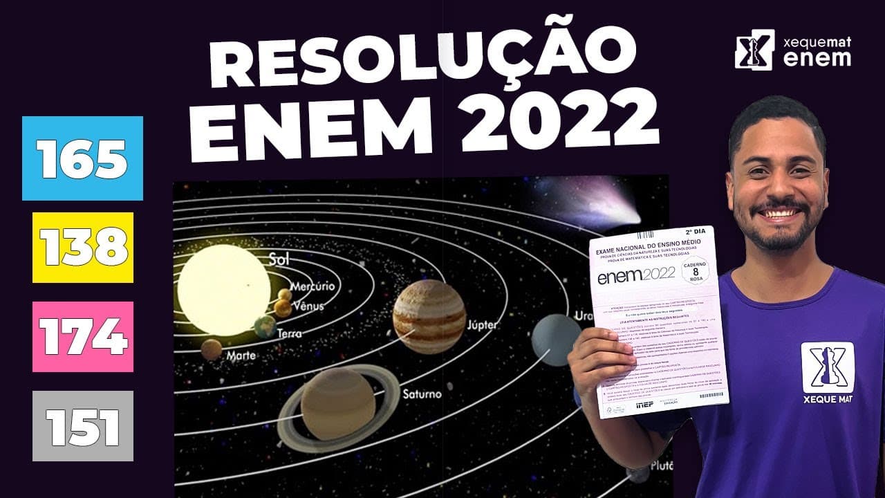 Thumbnail: 🔘Questão 165 - Caderno Azul | Razão e proporção | MATEMÁTICA ENEM 2022