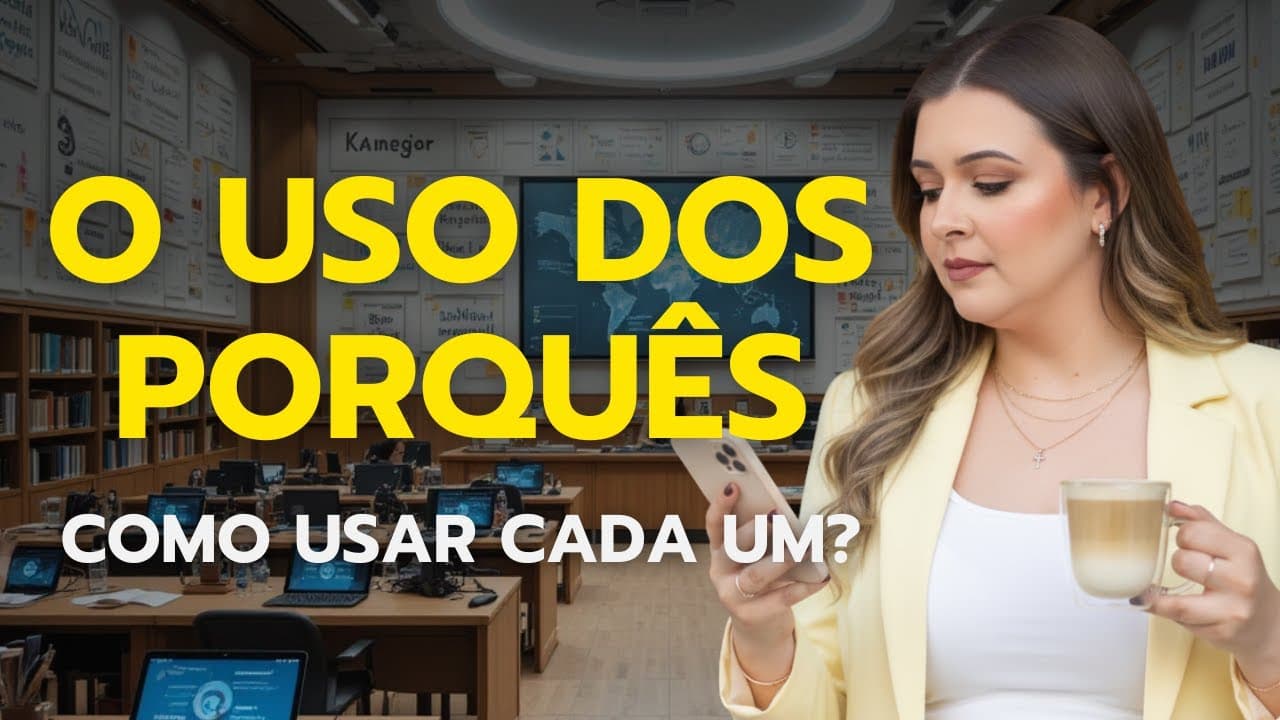 Thumbnail: USO DOS PORQUÊS: COMO USAR CORRETAMENTE CADA UM? - Professora Pamba