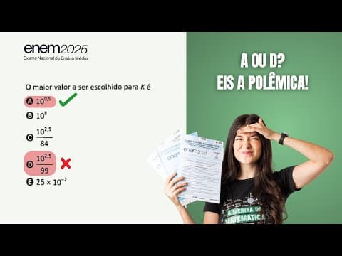 Thumbnail da aula: A questão mais POLÊMICA de Matemática do ENEM 2025