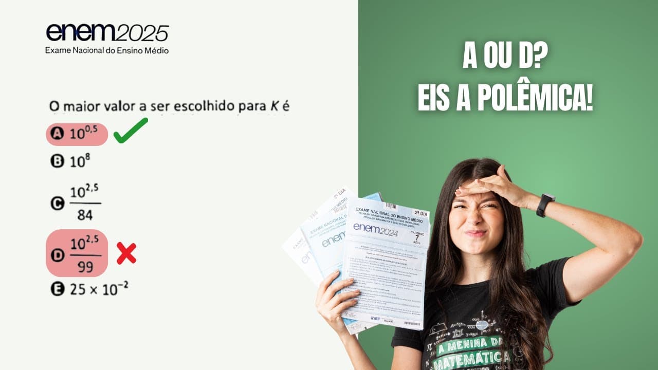 Thumbnail: A questão mais POLÊMICA de Matemática do ENEM 2025