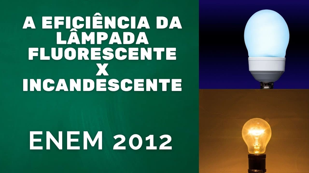 Thumbnail: Física ENEM 2012 - Eficiência da lâmpada fluorescente x incandescente