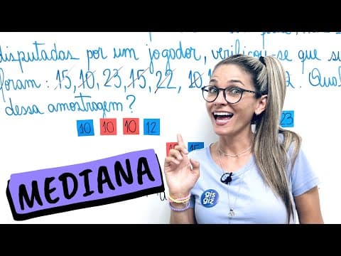 Thumbnail da aula: MEDIANA  | MÉDIA E MODA | \Prof. Gis/