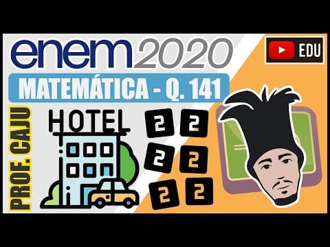 Thumbnail da aula: [ENEM 2020] 141 📘 CONTAGEM Um hotel de 3 andares está sendo construído. Cada andar terá 100