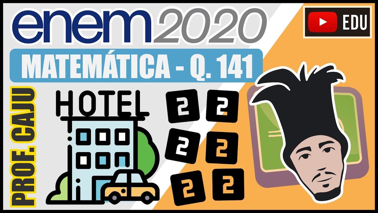 Thumbnail: [ENEM 2020] 141 📘 CONTAGEM Um hotel de 3 andares está sendo construído. Cada andar terá 100
