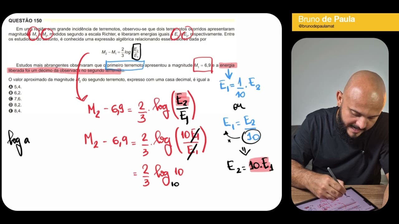Thumbnail: Questão 150 - Caderno Amarelo | MATEMÁTICA ENEM 2024