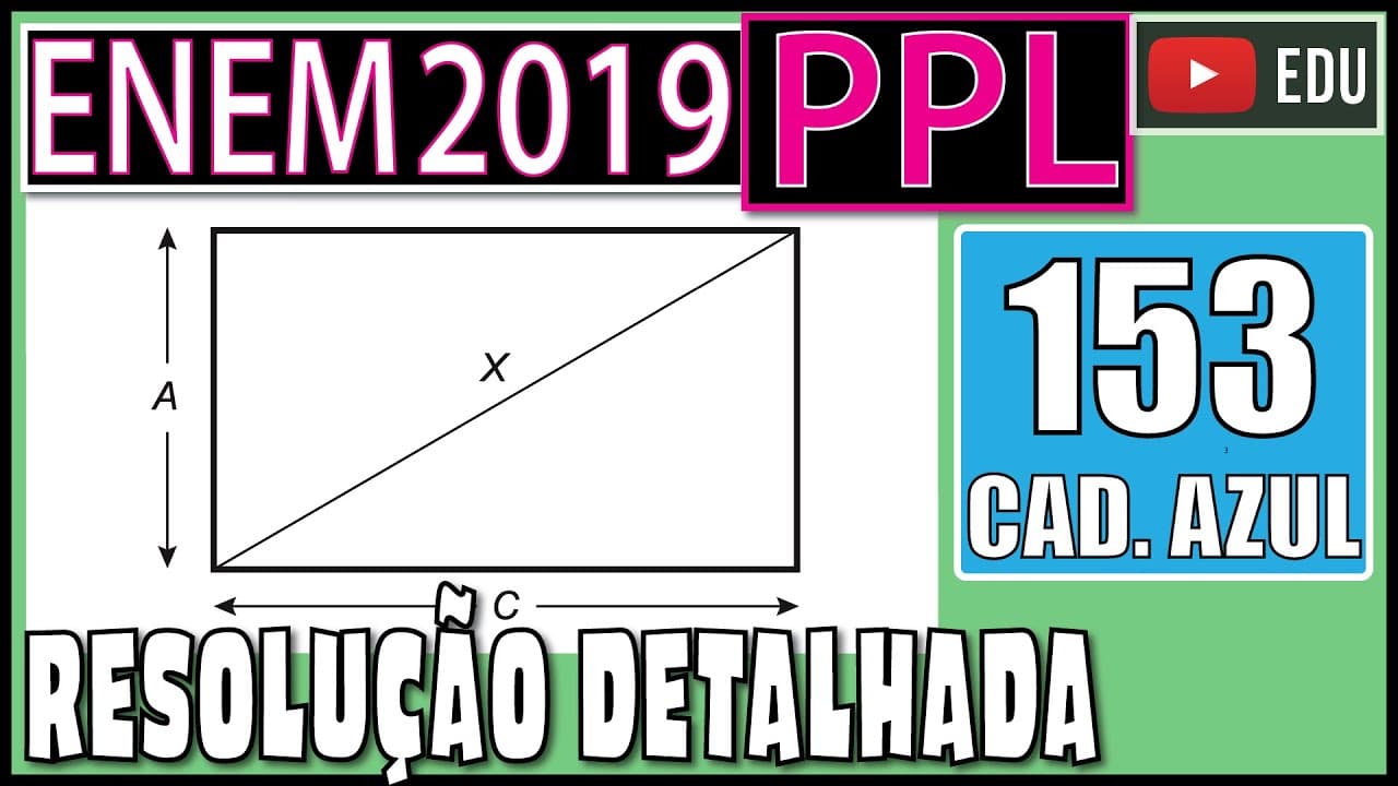 Thumbnail: [ENEM 2019 PPL] 153 📘 GEOMETRIA PLANA A unidade de medida utilizada para anunciar o tamanho das
