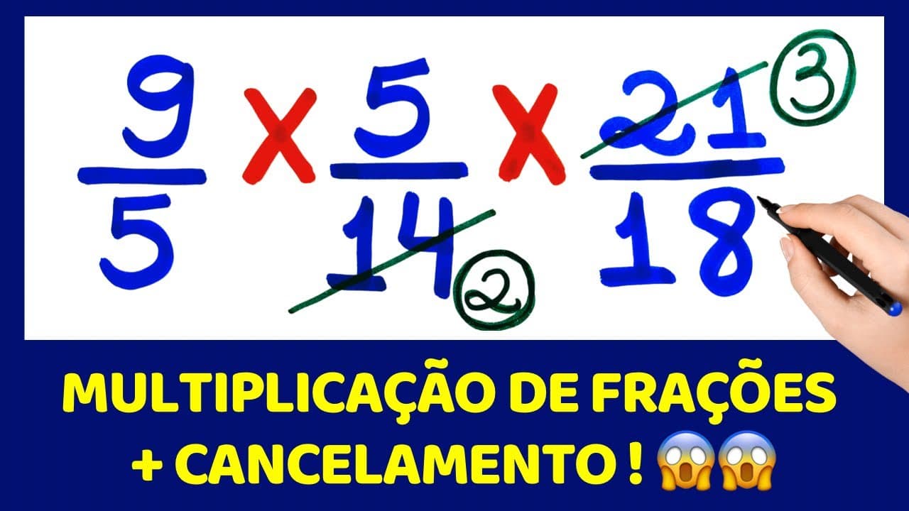 Thumbnail: TÉCNICA DO CANCELAMENTO E MULTIPLICAÇÃO DE FRAÇÕES!!!