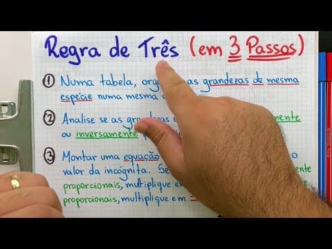 Thumbnail da aula: 💡 DICA 11 - 3 Passos para Resolver REGRA DE TRÊS SIMPLES