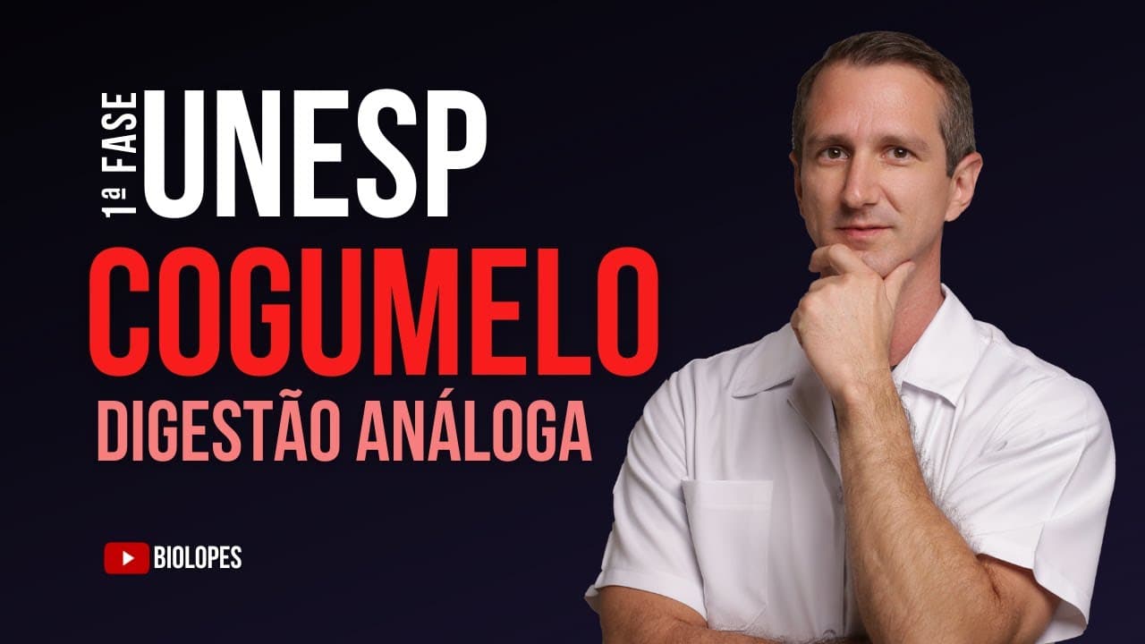 Thumbnail: UNESP 2023 - A imagem mostra um cogumelo que cresceu em meio ao gramada do jardim de uma residência.
