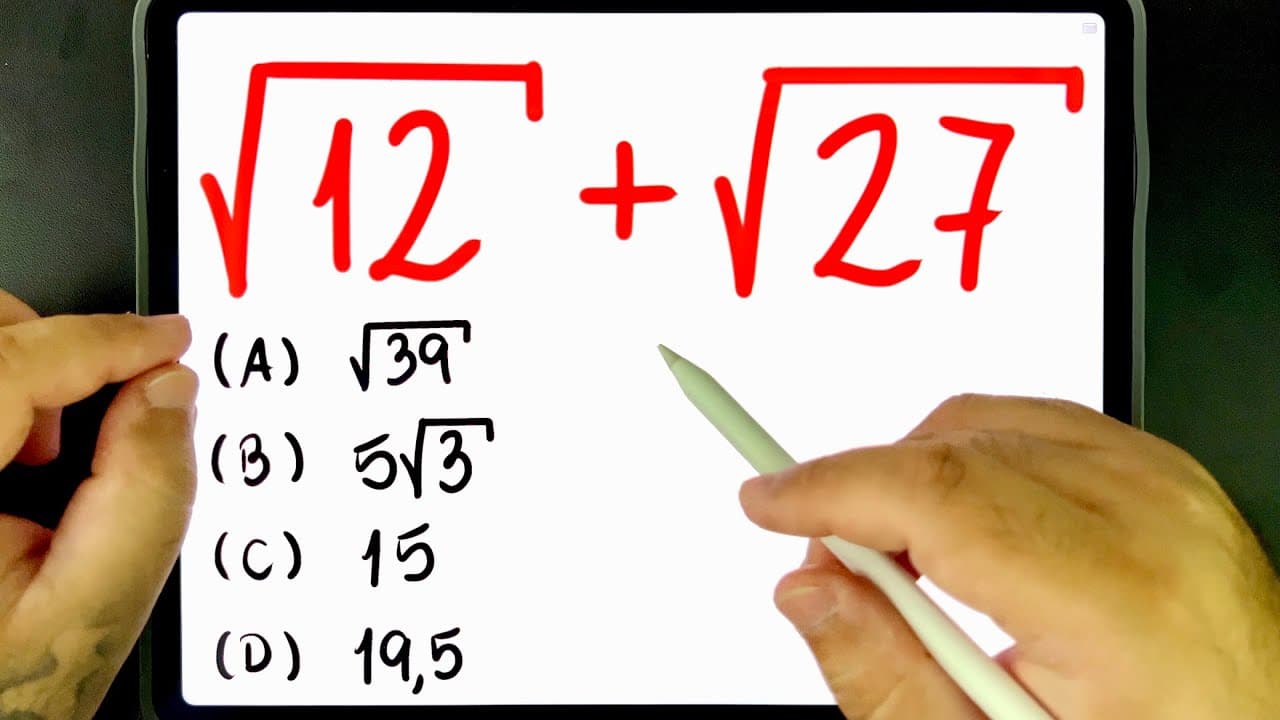Thumbnail: 🔥 VOCÊ TEM DIFICULDADES na Simplificação da Soma de Raízes Quadradas? Você consegue resolver?