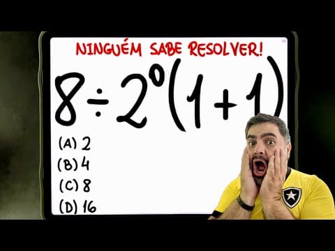 Thumbnail da aula: 🔥 Você vai se SURPREENDER com a RESPOSTA dessa EXPRESSÃO NUMÉRICA VIRAL de Matemática! 😱