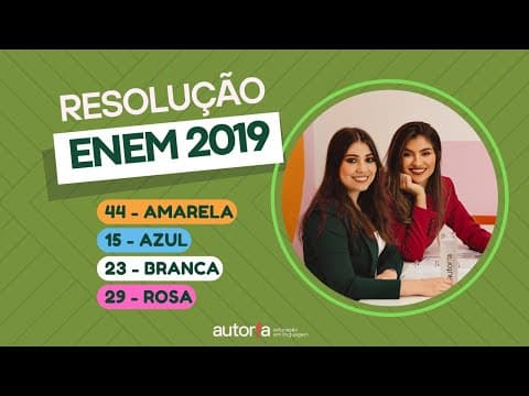 Thumbnail da aula: Enem 2019 - Autoria Linguagem - Questão 44 | Linguagens, prova amarela