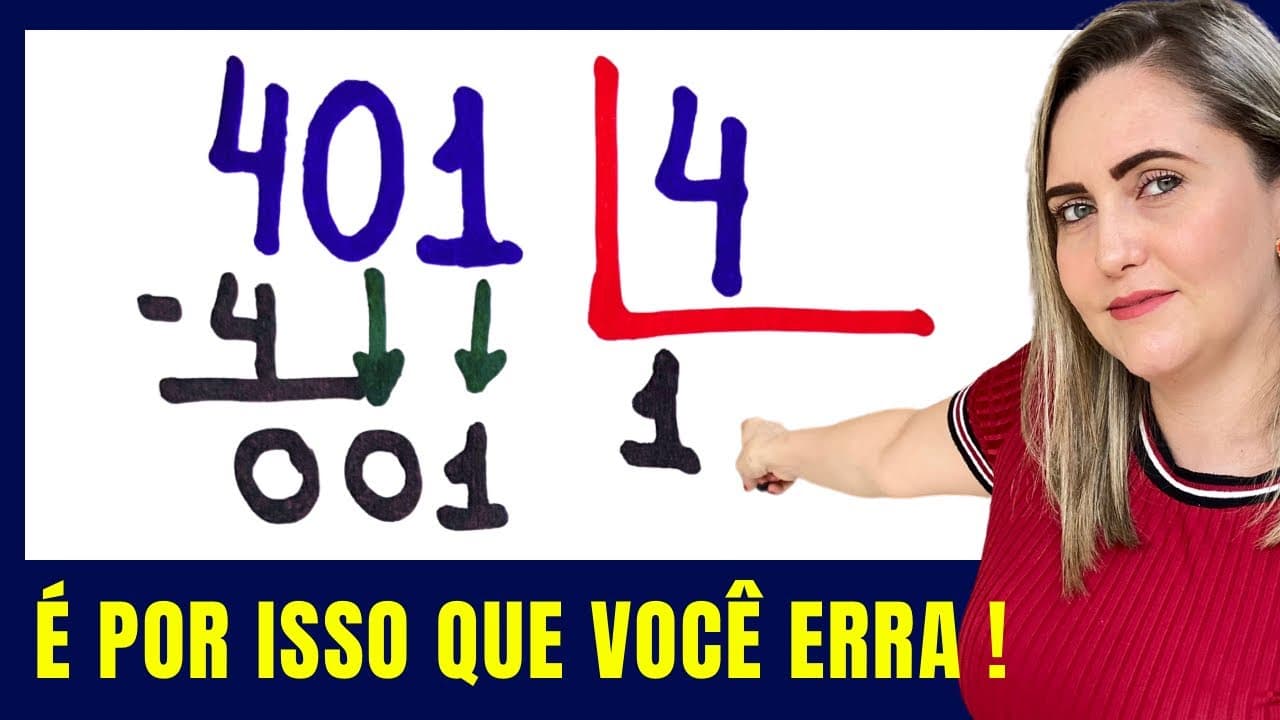 Thumbnail: 🤯 OS MAIORES ERROS NA DIVISÃO!!   Matemática básica todo dia.📚🚀