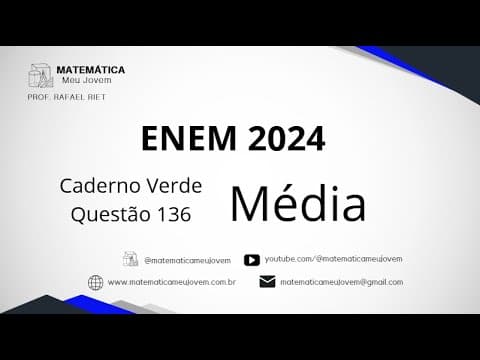 Thumbnail da aula: ENEM 2024 Questão 136 - Caderno Verde - Contratos de vários serviços disponíveis na internet apresen