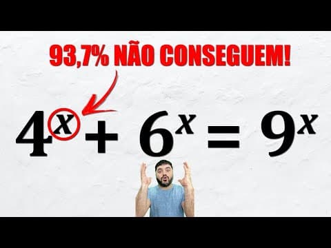 Thumbnail da aula: ⚠️ 93,7% NÃO CONSEGUEM RESOLVER o Desafio de Potenciação com Número de Ouro e Logaritmo 😱 LINDO!