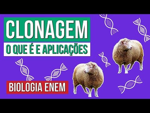 Thumbnail da aula: CLONAGEM: o que é e aplicações | Resumo de Biologia para o Enem | Cláudia de Souza Aguiar