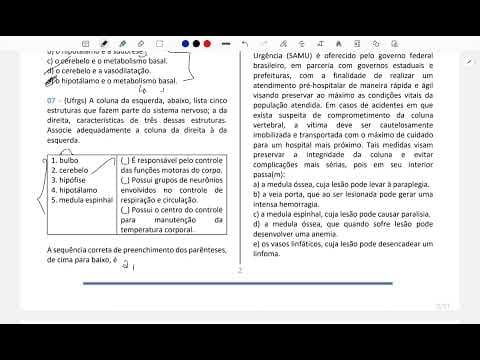 Thumbnail da aula: Resolução comentada | Ufrgs| Biologia | sistema nervoso