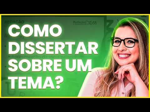 Thumbnail da aula: COMO DISSERTAR SOBRE UM TEMA? - Professora Pamba