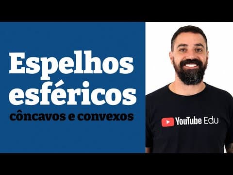 Thumbnail da aula: Espelho côncavo e convexo [Esféricos] - Parte 1 - Aula 4 - Física Ótica - Prof. Henrique