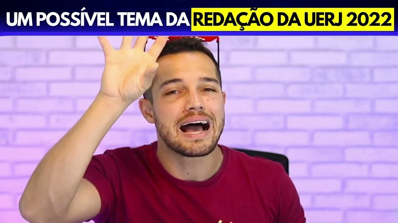 Thumbnail: Possivel tema para a REDAÇÃO da UERJ 2022 | PROFINHO da REDAÇÃO