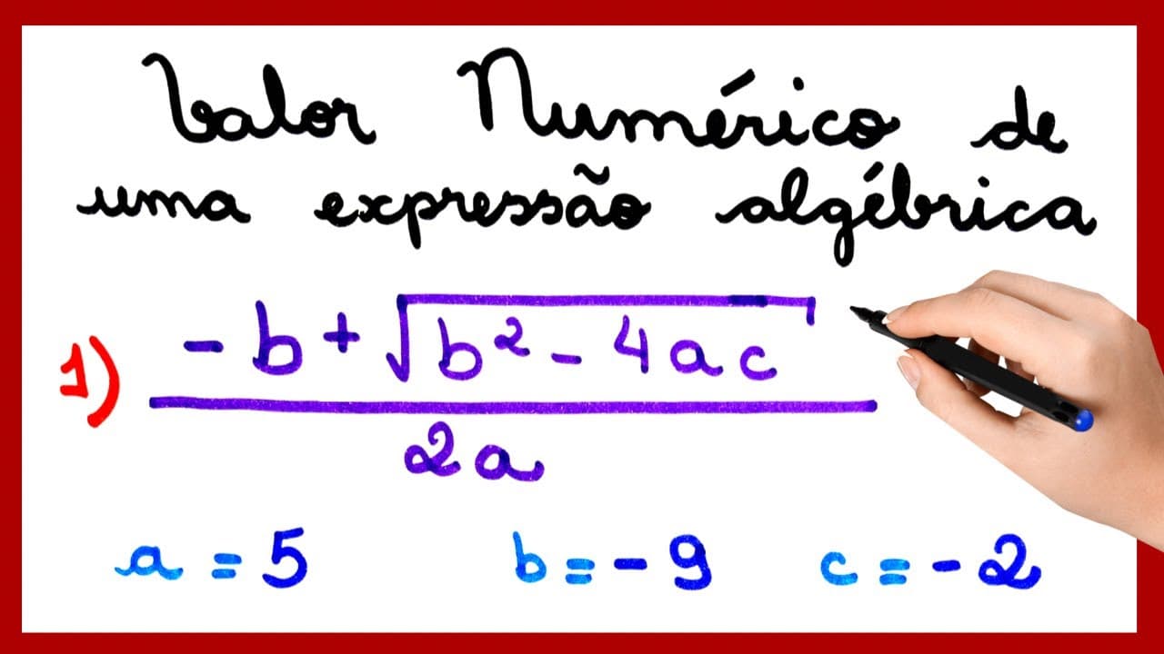 Thumbnail: VALOR NUMÉRICO de uma expressão algébrica.