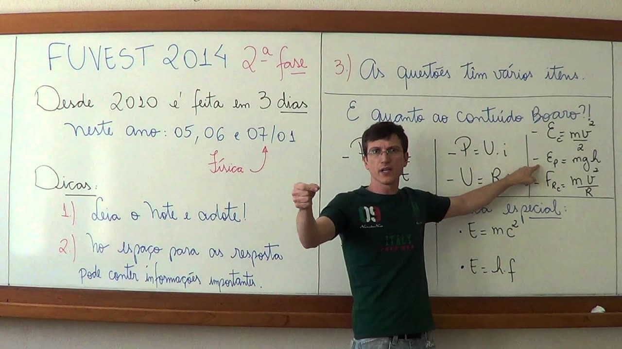 Thumbnail: DICAS FUVEST 2ª fase - Física para Vestibulares - Prof. Boaro