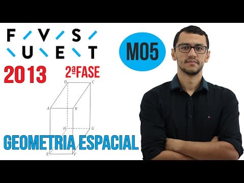 Thumbnail da aula: FUVEST 2013 | Questão M05 | Segunda Fase Matemática (Geometria Espacial)