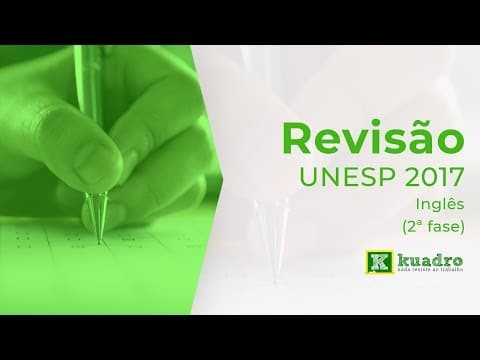 Thumbnail da aula: Inglês - Resolução Unesp 2017 2a fase - Ana Catarina Hemann