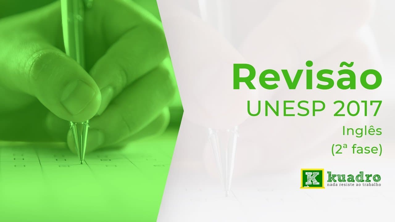 Thumbnail: Inglês - Resolução Unesp 2017 2a fase - Ana Catarina Hemann