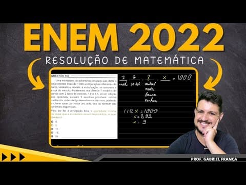 Thumbnail da aula: Enem 2022 - ANÁLISE COMBINATÓRIA - Uma montadora de automóveis divulgou que oferta a seus clientes.