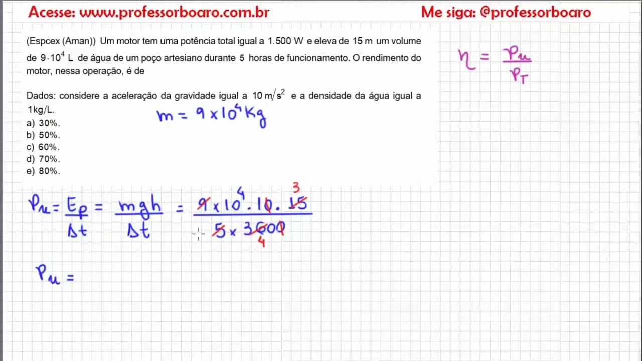 Thumbnail: EXERCÍCIOS PARA REVISÃO DE FÍSICA - Café com o Professor Boaro.