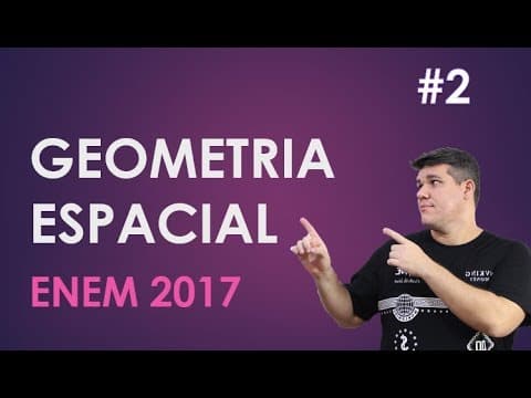 Thumbnail da aula: GEOMETRIA ESPACIAL ENEM 2017 #2